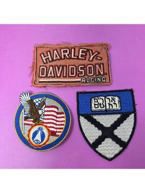 Vintage Harley-Davidson Racing Patch USA Eagle Embroidered Patches Collectible